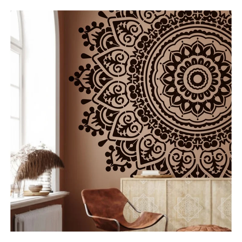 Mandala Wall Stencil For Painting Plaster Decor Decorative Reusable Template To Paint Putty Larges Giant Mandala Huge Round - view 2