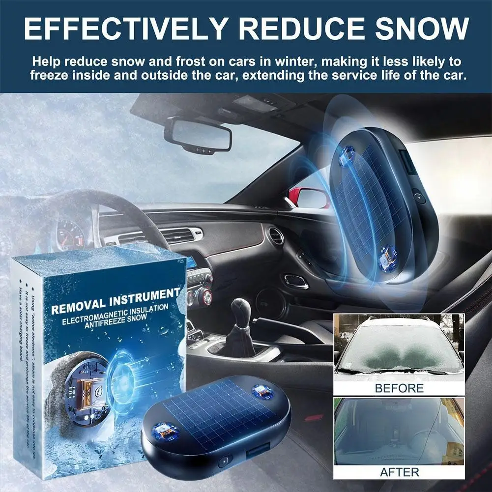 NEW Winter Car Ice Snow Remover Portable Electromagnetic Molecular Interference Antifreeze Instrument Windshield Defrost Tool