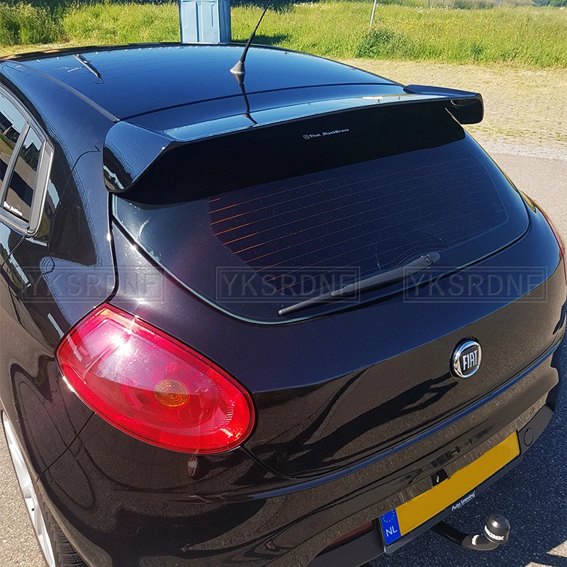 For FIAT BRAVO Spoiler 2006 to 2016 high quality carbon fiber glossy black DIY color Spoiler BRAVO II Spoilers