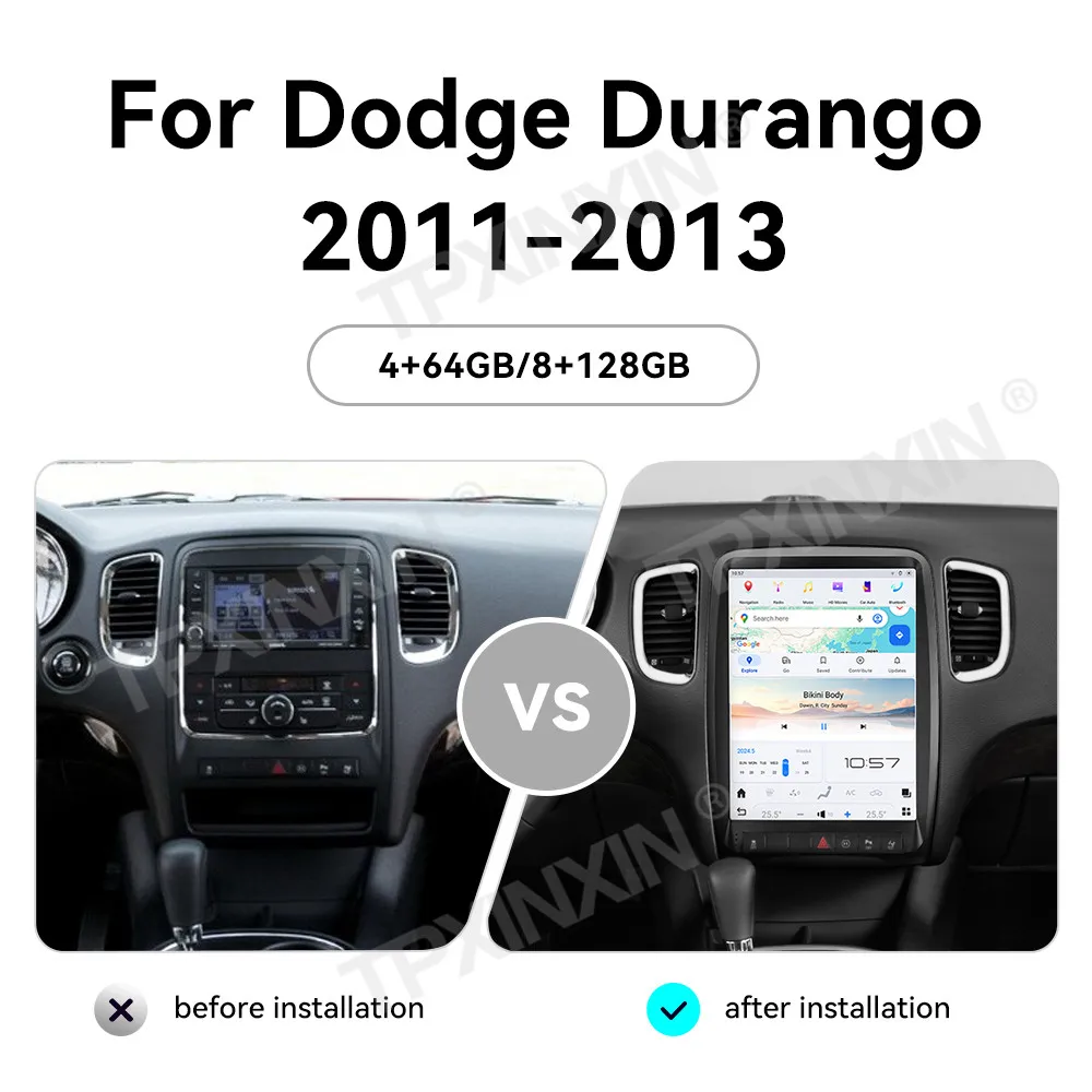 Автомагнитола 2 Din для Dodge Durango 2011-2013, Android, стереоприемник, GPS-навигатор, мультимедийный плеер, GPS навигация, головка