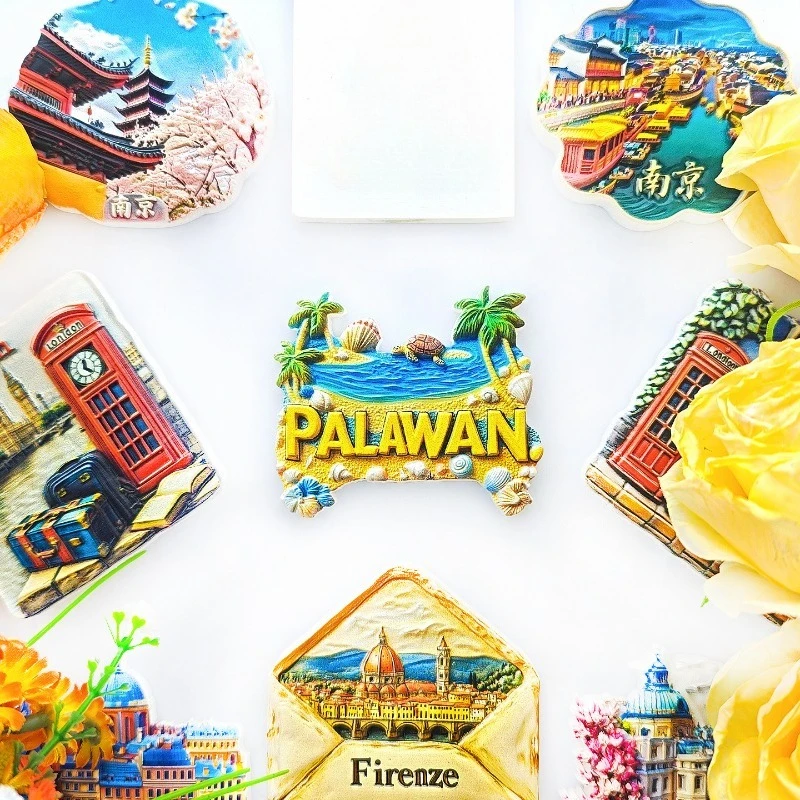 Palawan Island Fridge Magnet - 3D Philippines Souvenir Underground River Decor Unique Tropical Gift with Strong Magnet
