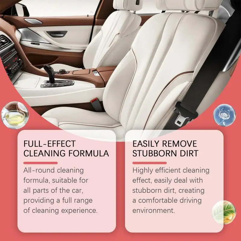 Limpador de espuma multifuncional automotivo 120ml, limpadores domésticos para interior de automóveis, manutenção de espuma multifuncional, lavagem de carro para