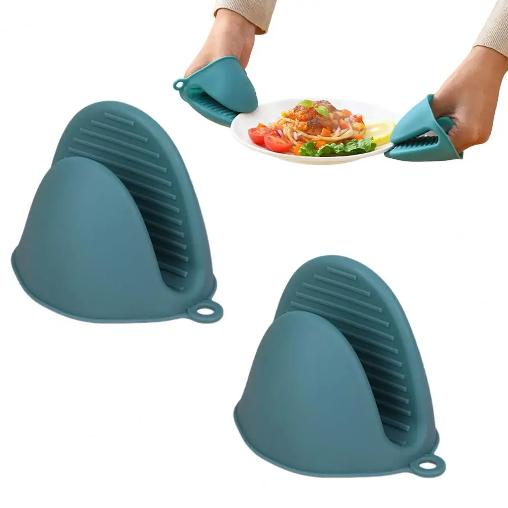 Cooking Silicone Mini Oven Gloves Set Heat Resistant Cooking Mitts for Kitchen Bbq Baking Grilling