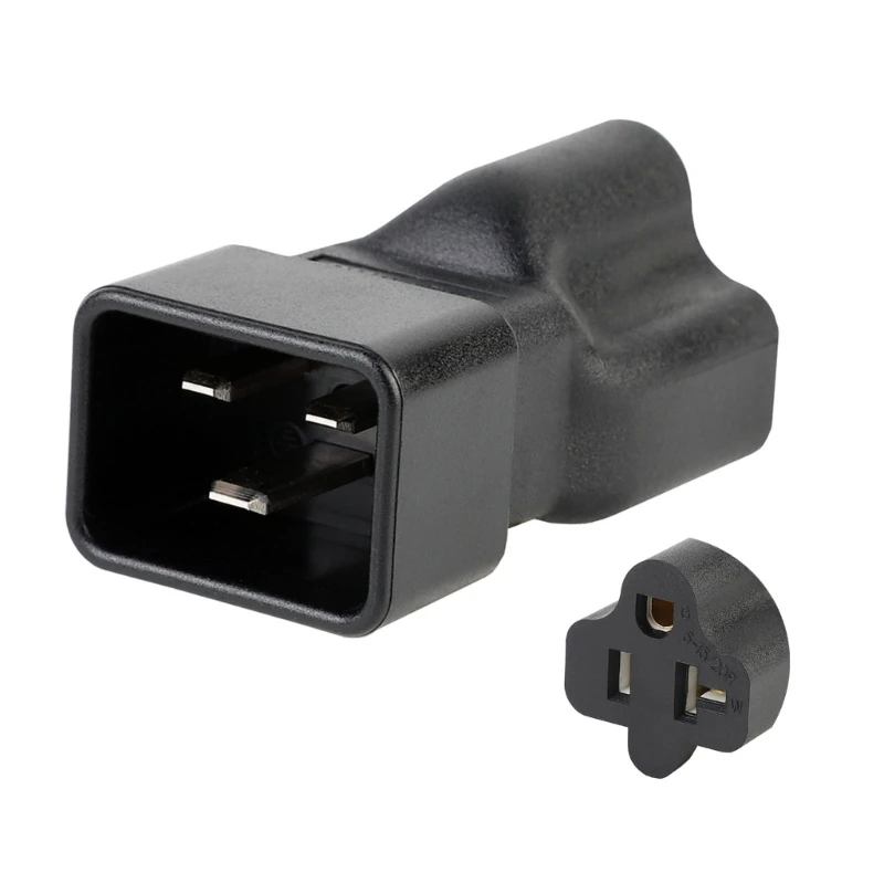 IEC320 C20 Male to Nema 5-15 Female Adapter Kettle Plug 3-pin Connector Interfaces Power Adapter Converter Dropship