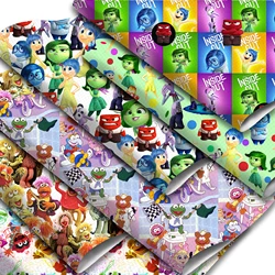 Disney Mickey Muppets Inside Out 20*33cm Faux Leather Sheets tkanina syntetyczna na kolczyki torby łuk biżuteria portfel DIY Craft