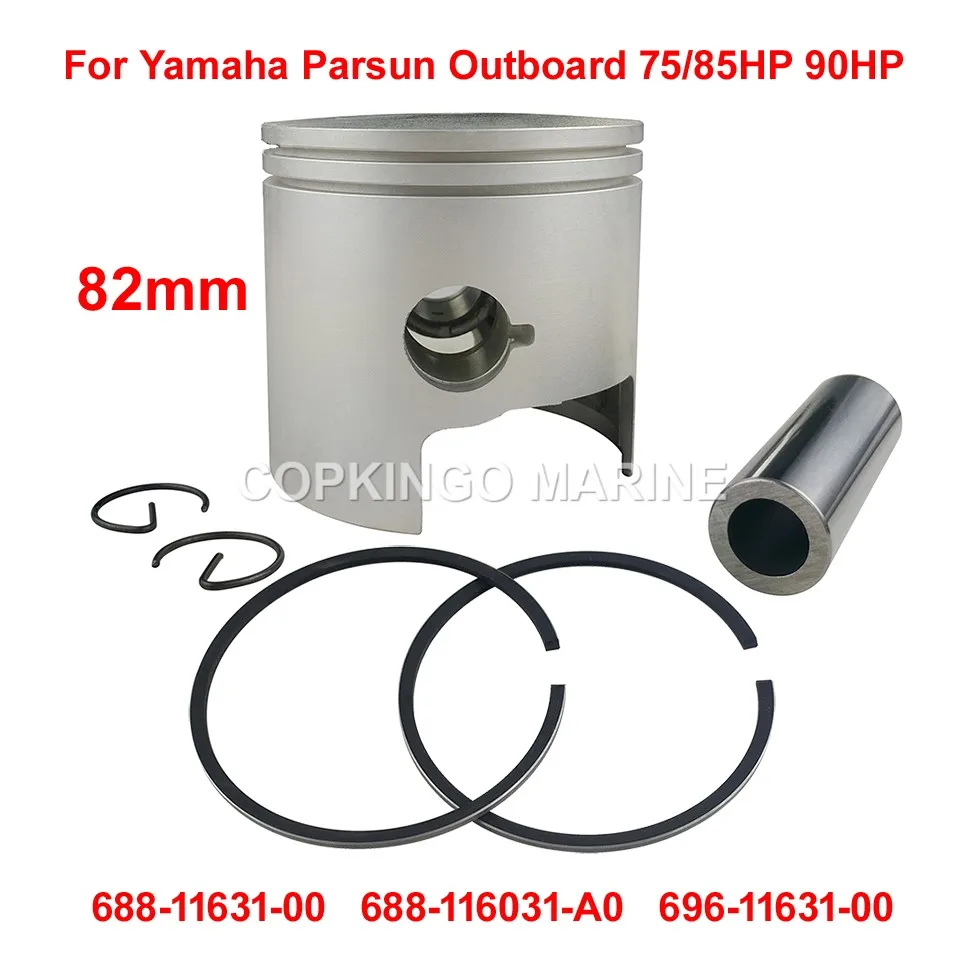 

Boat Piston Kit Std 688-11631-00 For Yamaha Outboard 75HP 85HP 90HP Parsun T85 82MM