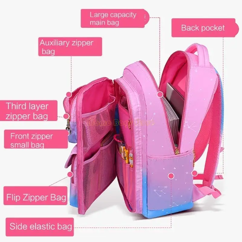 X90D Girls 'Rucksack Praktischer Rucksack große Kapazitätsschule für Schüler