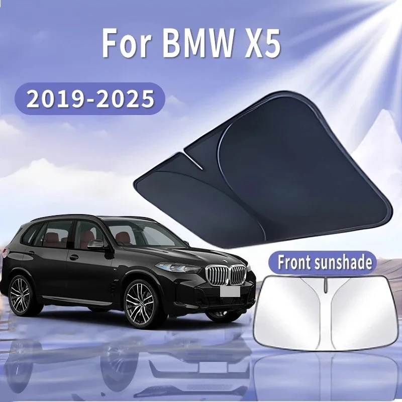 طوي سيارة الشمس قناع لسيارات BMW X5 2019 ~ 2025 2020 2021 الزجاج الأمامي ظلة العزل الحراري الصيف التبريد اكسسوارات السيارات