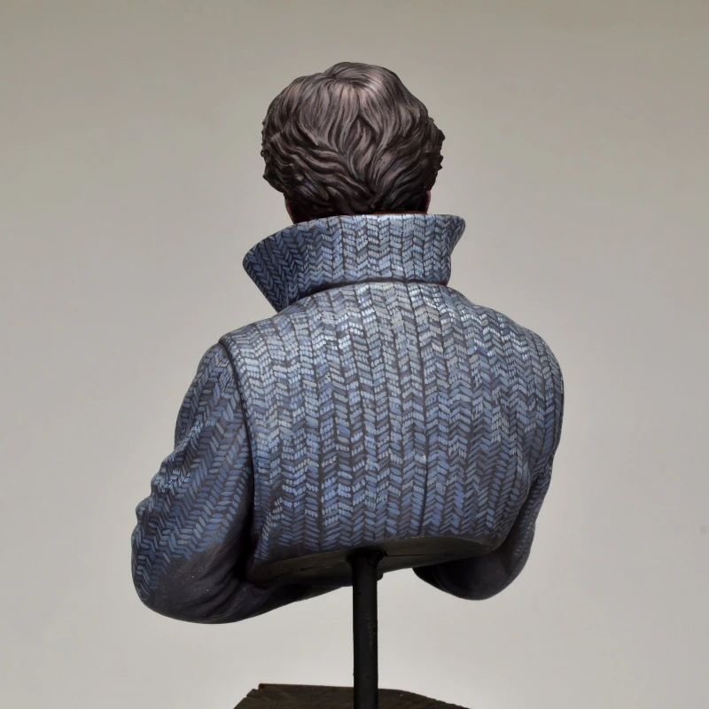 Kit de modèle de buste en résine moulée sous pression, échelle 1/10, Statue de gentleman européen non assemblée et non peinte