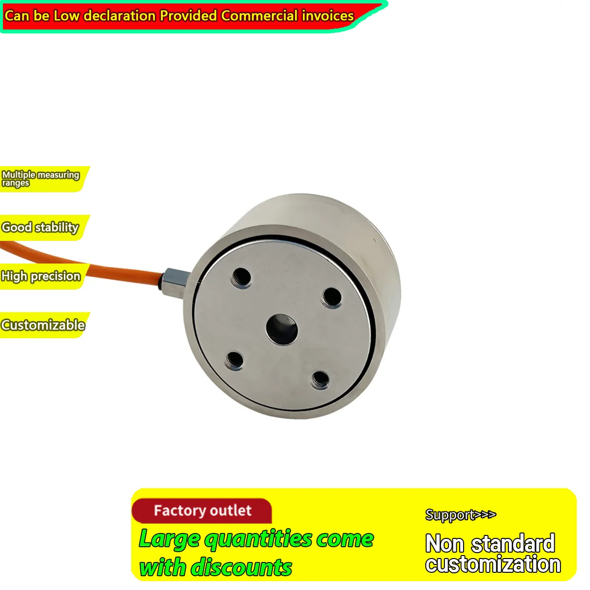 Stainless Steel Flat Load Cell with Digital Indicator, Weight/Force Measuring System for Automation Equipment