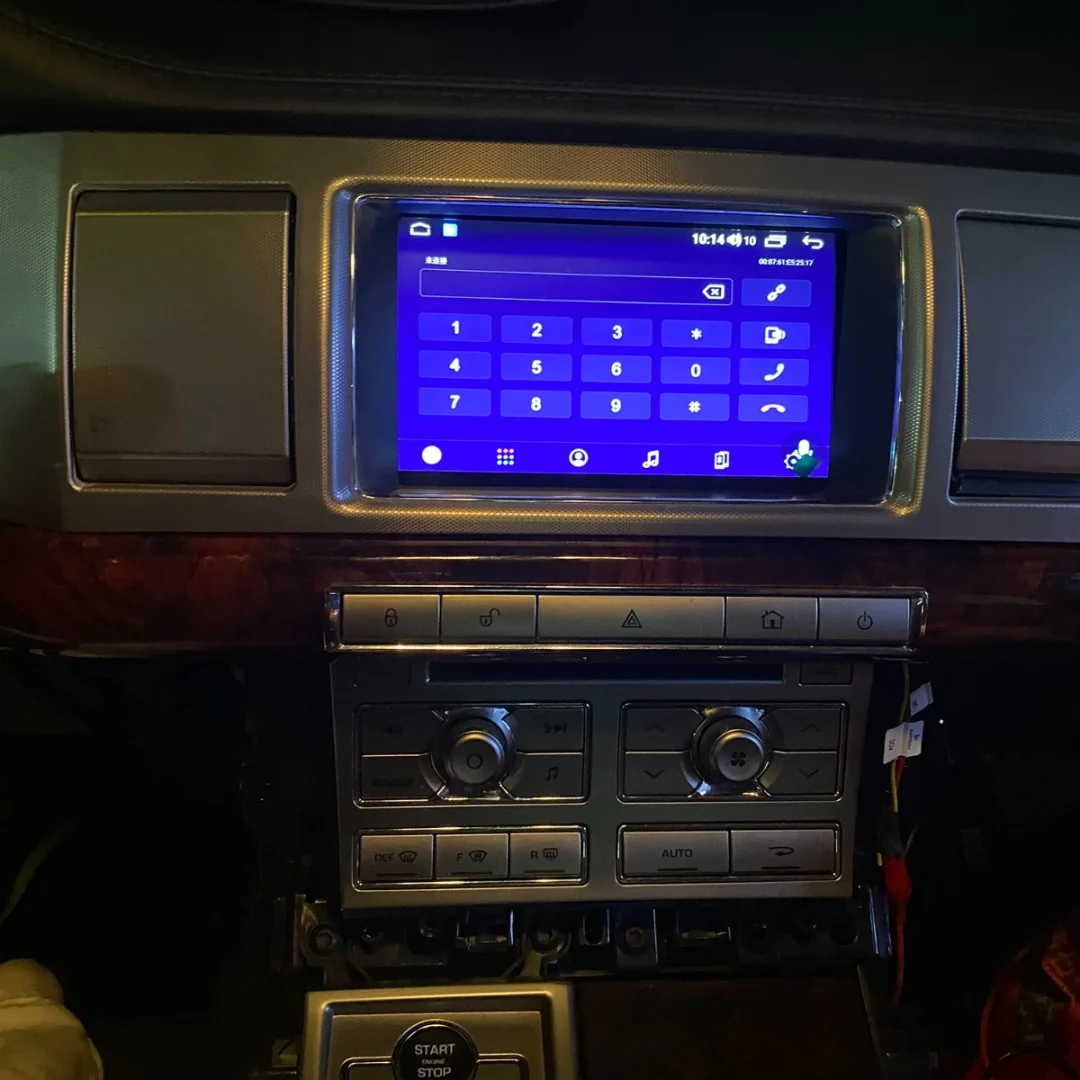 Radio de coche con pantalla inteligente para Jaguar XF 2012-2015 Android navegación GPS receptor estéreo Multimedia cabeza U
