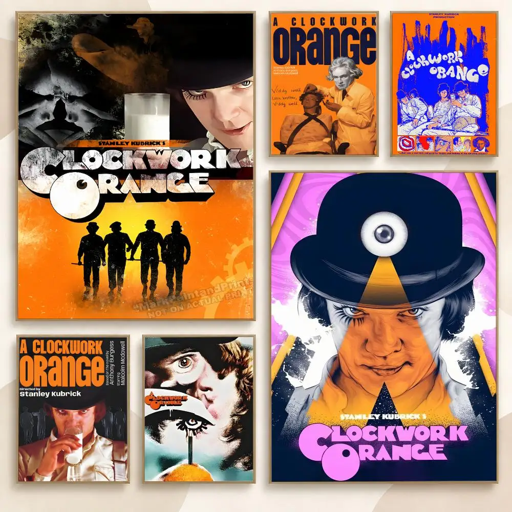 A Clockwork Orange Classic Movie TV Series 80s 90s Poster Contemporary Wall Art Print for Bedroom & Living Room, Unframed
