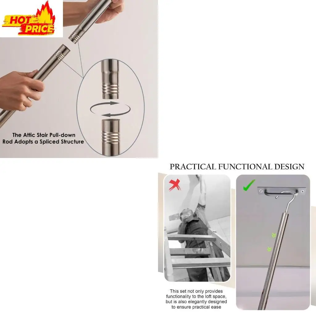 Set accesso alla soffitta per fai -da -te con funzionalità trasformabile Pull Down Ladder
