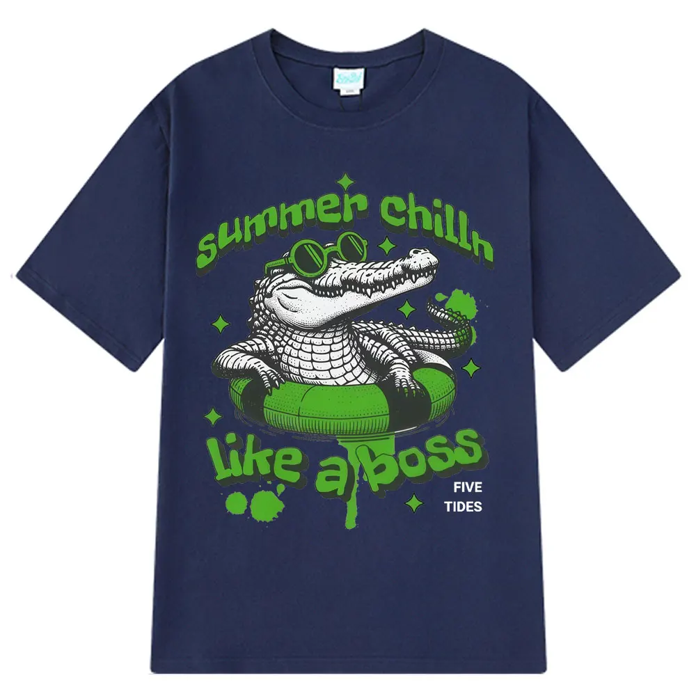 مضحك التمساح مثل رئيس Harajuku الجمالية طباعة تي شيرت رجل امرأة القطن تيز الصيف قصيرة الأكمام فضفاضة الهيب هوب تي شيرت #2