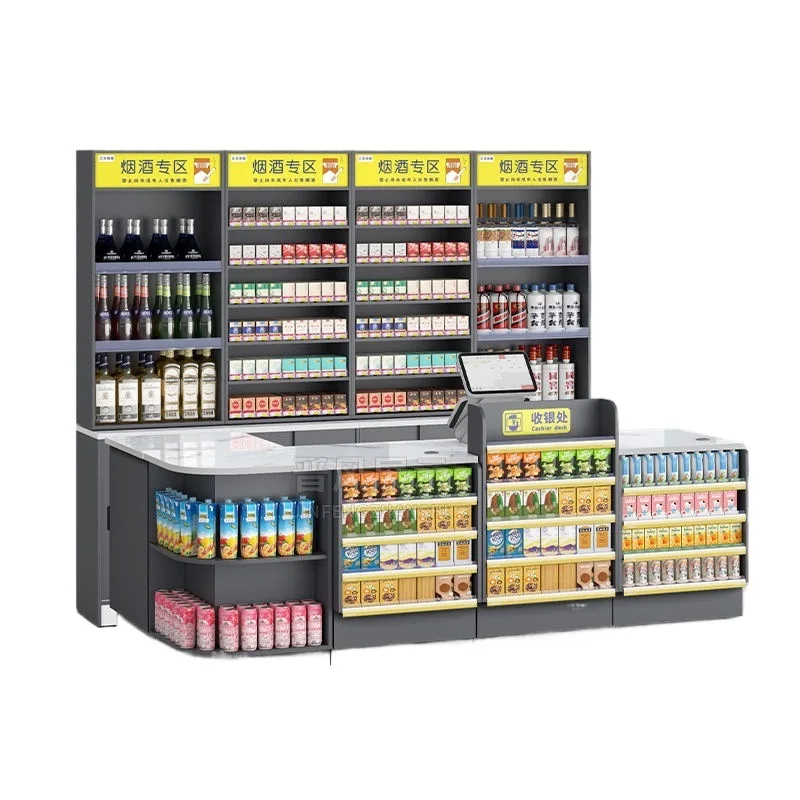 customized. [Movable Design] and Alcohol Cabinet Combination Supermarket Cashier Counter Cabinet Wine Cabine