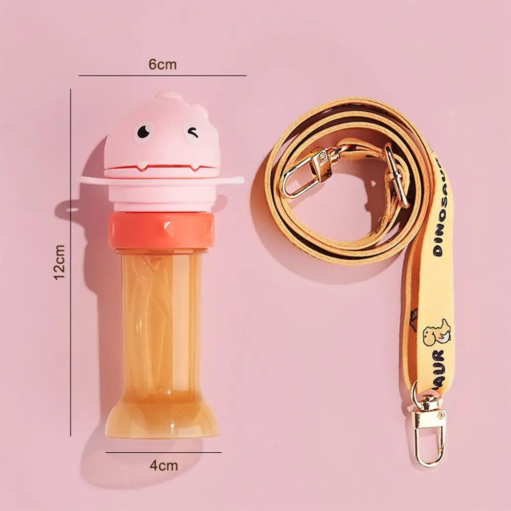 

Cartoon Dinosaur Baby Water Bottle Cap 2 in1 Twist Cover Cap Bottle Replacement Lid Straw Lid Silicone Straw