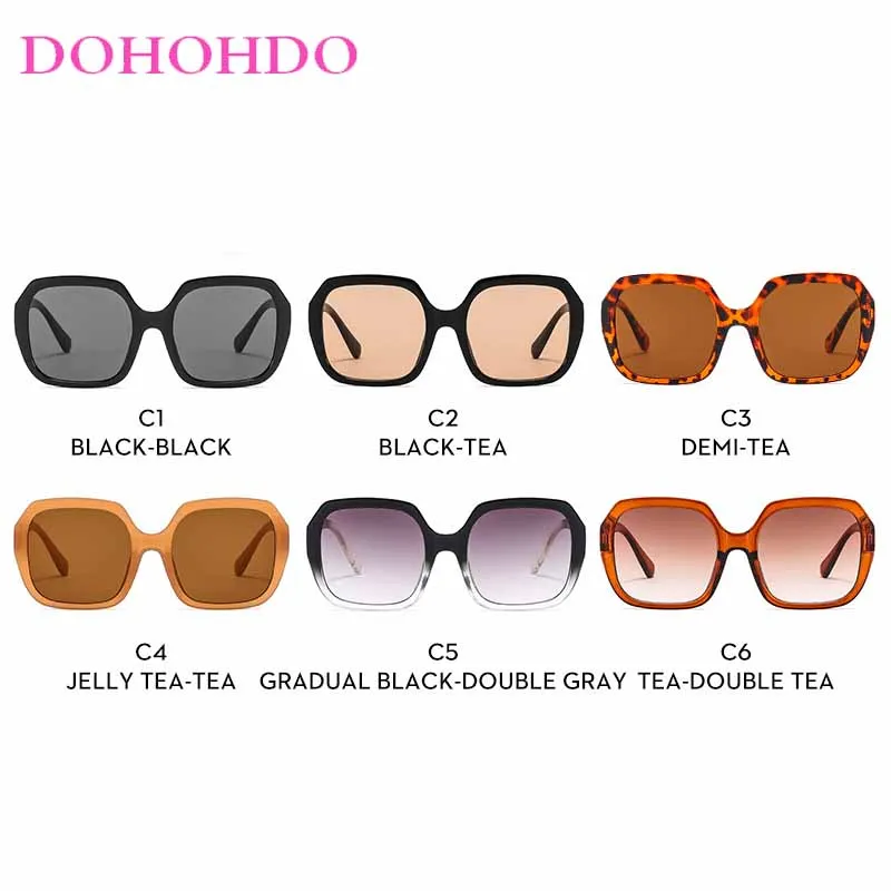 Fashion Vintage Large Frame Square Sunglasses Men Women Unisex Luxury Brand Design Current Outdoors Driving Sun Glasses UV400