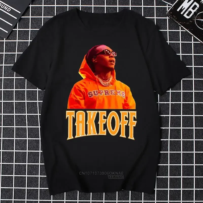 RIP TAKEOFF Rest In Peace Dates T Shirt Gone But Not Forgoten Men Clothing Hip-hop Gothic Women Graphic Tshirts Ropa Mujer