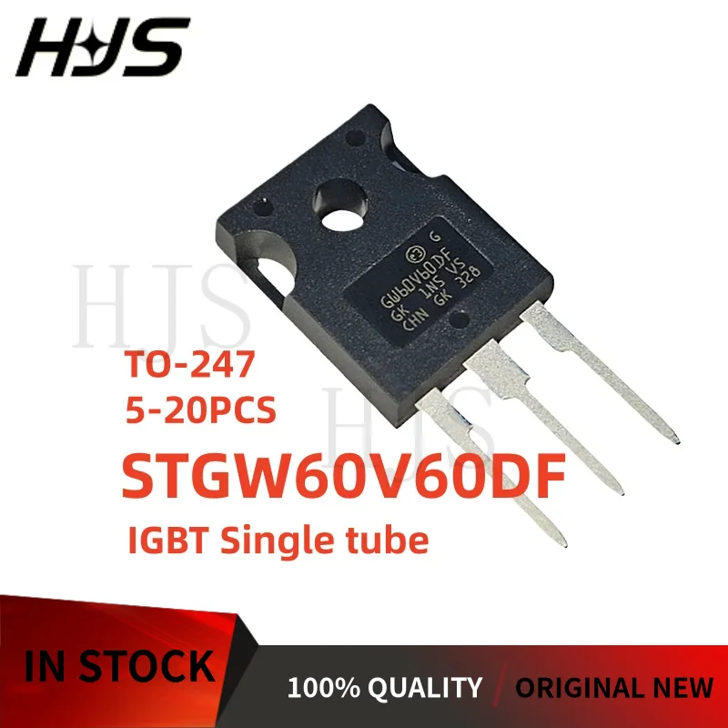5 ~ 20 piezas 100% nuevas máquinas de soldadura de tubos STGW60V60DF GW60V60DF 60V60DF TO-247 IGBT en Stock