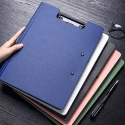 High Quality Frosted A4 File Folder Dual Use Multifunction Clipboard with Double Clips Memo Clip Board School Office Supplies