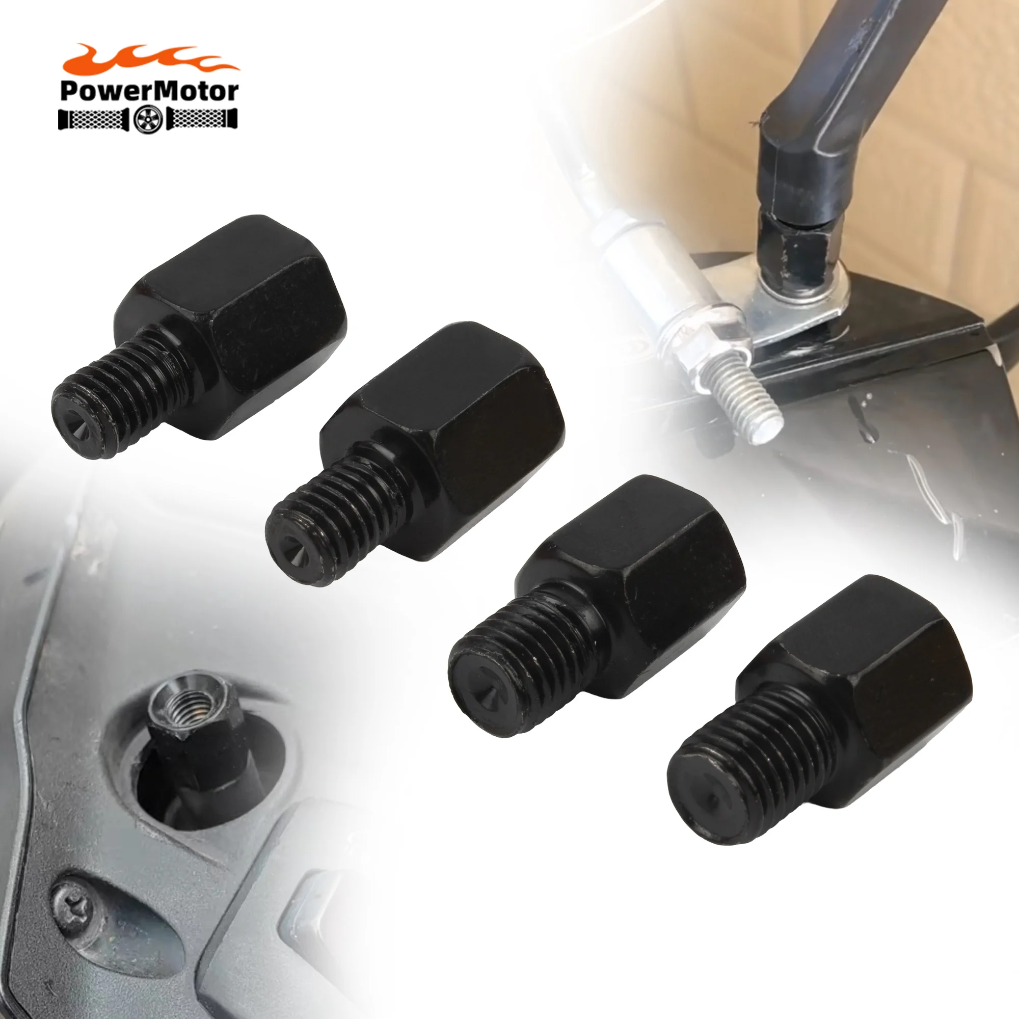Paar Motorrad Spiegel Adapter Rückspiegel Rechts Links GewindeUmwandlung Bolzen M8mm M10mm Moto Universal Zubehör Teile
