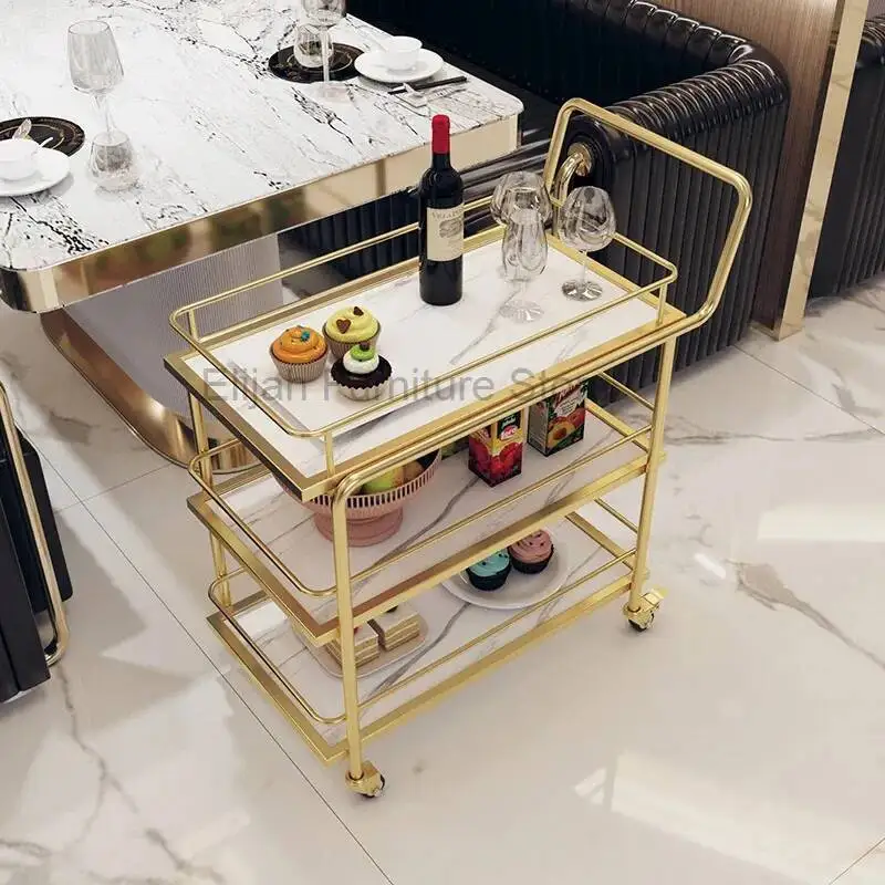 

Cosmetic Metal Salon Trolley Welding Designer Pedicure Gold Salon Trolley Hairstylist Detailing Muebles Spa Salon Furniture Fg19