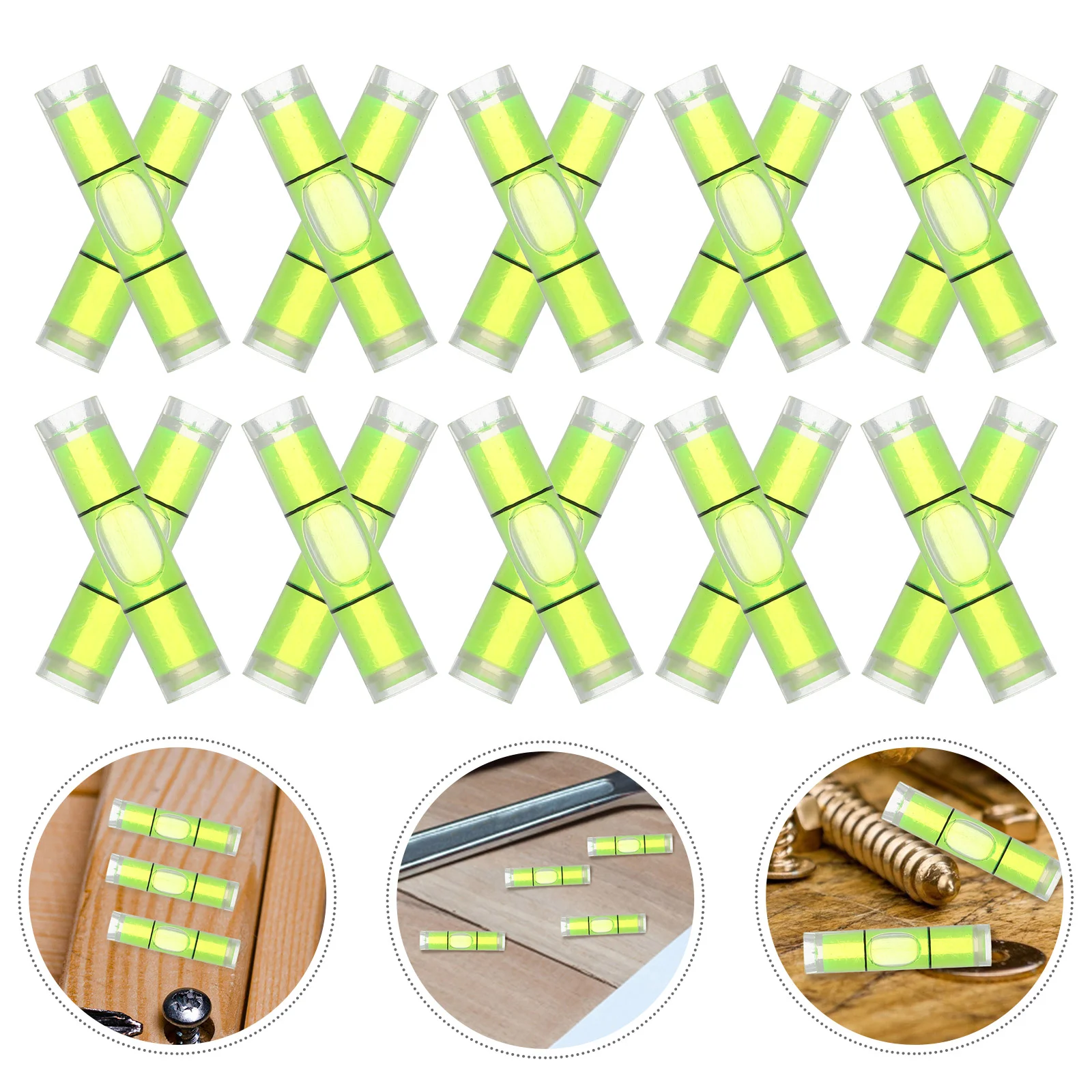 50 Pcs Mini Level Spirit Tool Horizontal Ruler Picture Hanging Bubble Small Rulers Round Frame