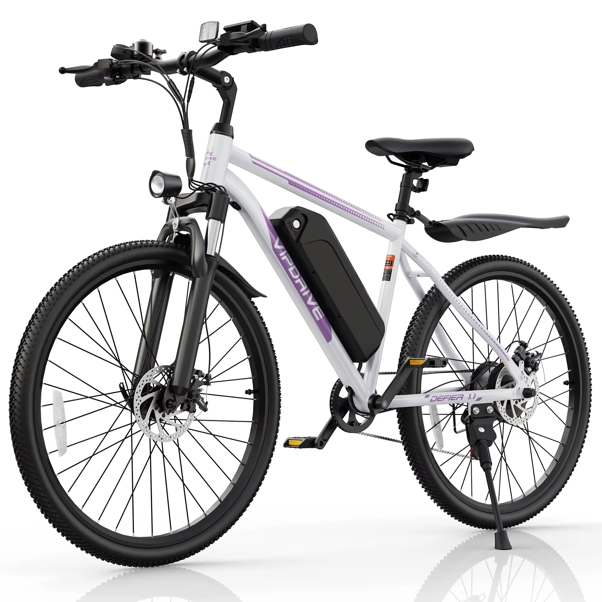 VIPDRIVE Defier 1.1 Adult Electric Bike, 750W Peak Motor, 48V 7.8Ah Battery, 26" Tire, 20MPH Mountain & Road Ebike image 3