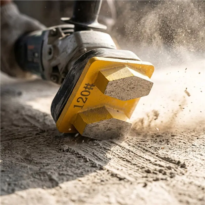 SOFT-Double Segment Diamond Grinding Blocks 3Pcs Concrete Floor Polishing Tools For Cement Surface And Stone Floor