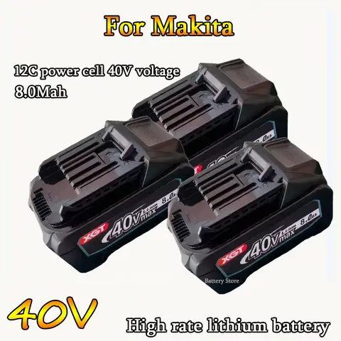 BL4020 BL4025 BL4040 BL4050 BL4080 For Makita 40V  MAX XGT 21700 lithium-ion battery 8.0AH   rechargeable toolbattery