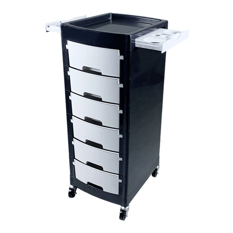 ZL Plastic Trolley Japanese-Style Six-Layer Drawer Hair Cutting, Haircut, Hot Dyeing, Car Bar.