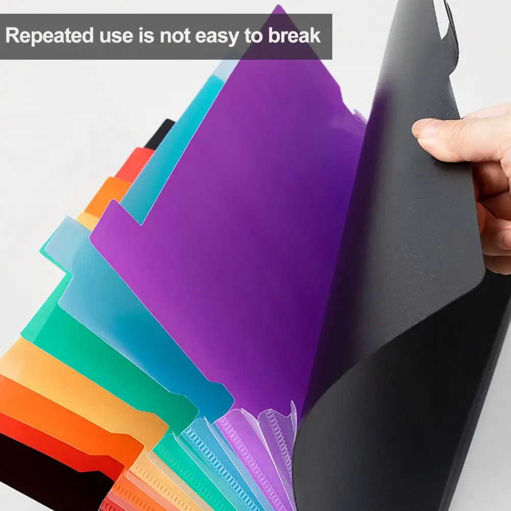 File Folder Reusable Lightweight A4 Size Expanding File Folders Large Capacity Document Organizer with 7 Grids Ideal for Sellers