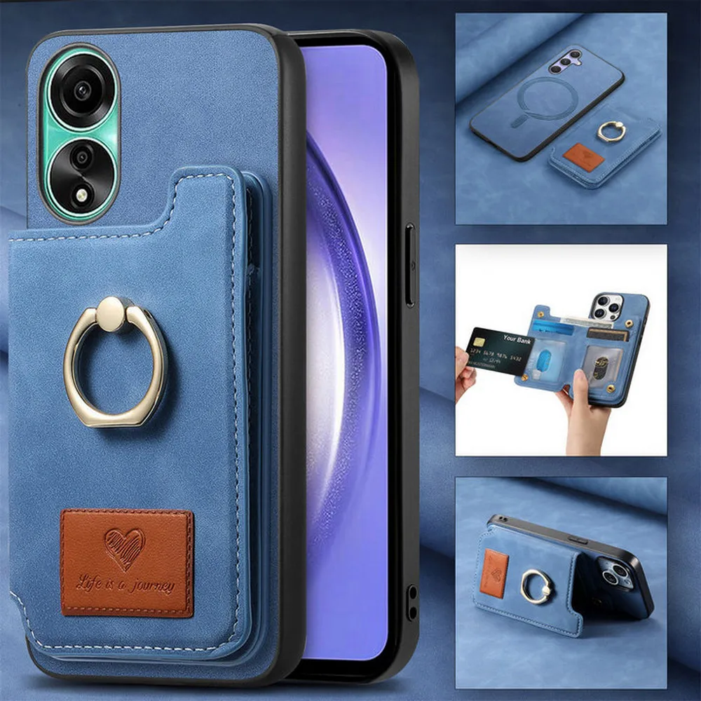 

Магнитная задняя крышка для OPPO Reno 13 FS 5G 2в1, съемный кожаный кошелек RFID Block Funda Reno13 F 13F 13 12 Pro 11 13FS Case