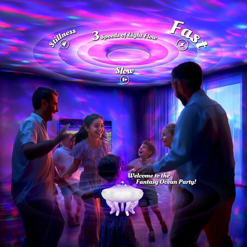 قنديل البحر العارض ضوء سديم العارض ضوء الليل غالاكسي العارض مصباح مع جهاز التحكم عن بعد الموقت USB متعدد الألوان ديكور هدية
