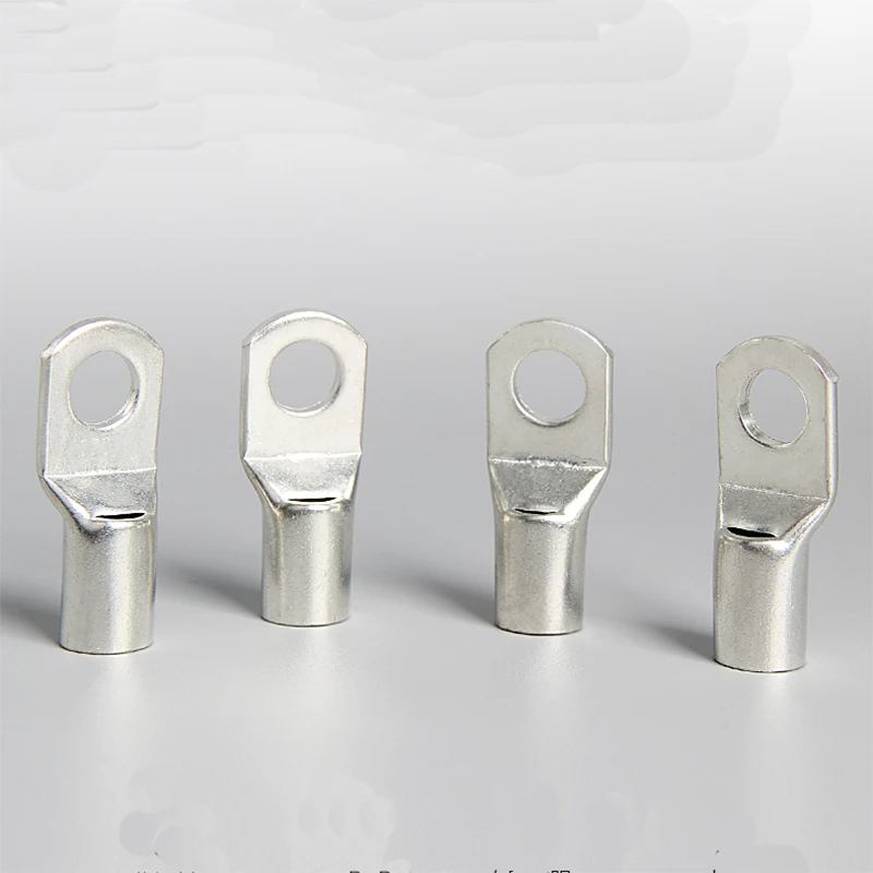 5/10/30/50PCS Bolt Hole Tinned Copper Cable Lugs Battery Terminals Set Wire Connector 4mm2 6mm 10/16/25mm 35/50mm 5mm 6mm 8mm - view 2