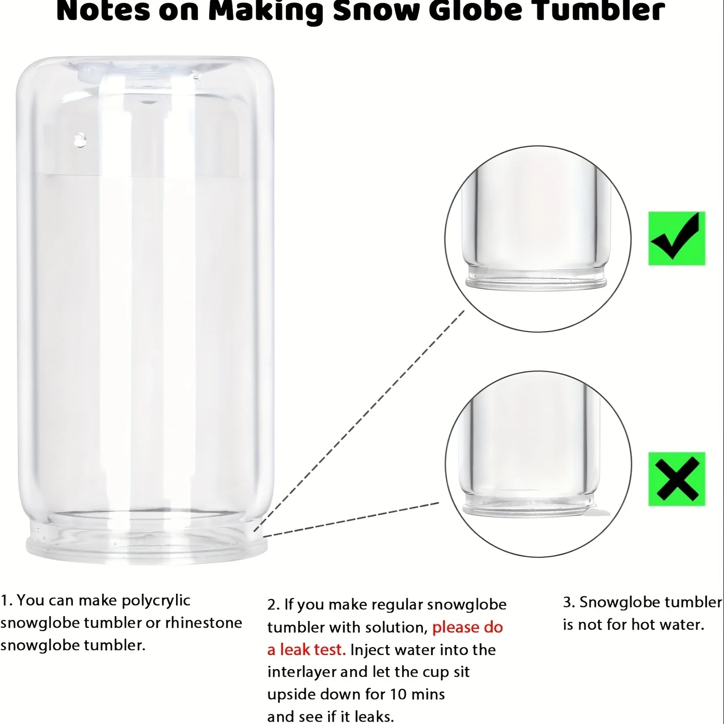 8Pack 16oz Reusable Plastic Snow Globe Cups with Colorful Lids and Straws - Perfect for DIY Glitter Snow Globes, Heat Transfer, Ideal for Gym, Running, Cycling, Hiking, Cold Drinks, Outdoor Adventures, Valentine's Day, Birthdays, New Year Celebration
