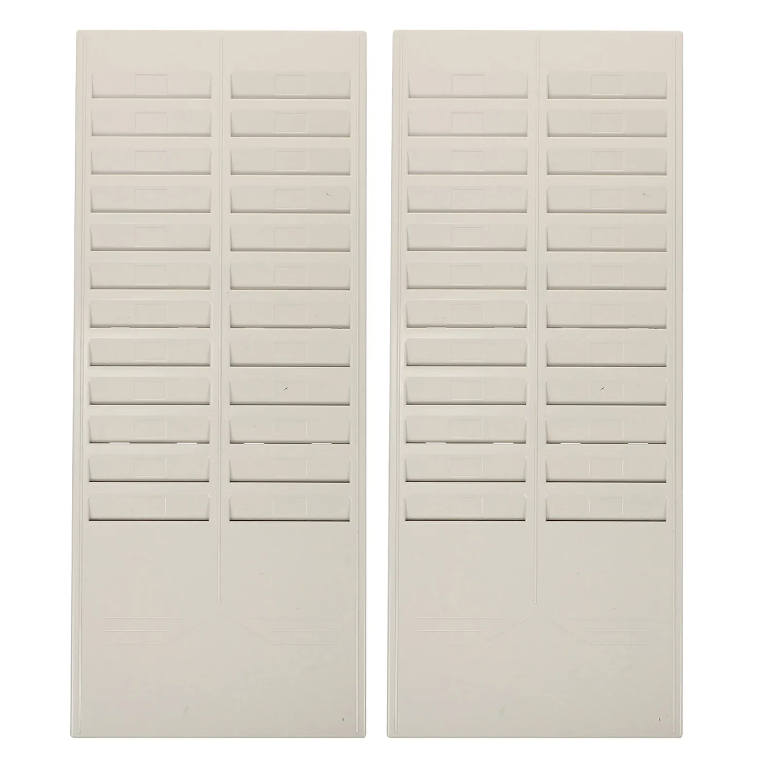2Pcs Desktop Card Organizer 24-Slot Attendance Card Storage Rack for Office Warehouse Employee Badge Display Holder
