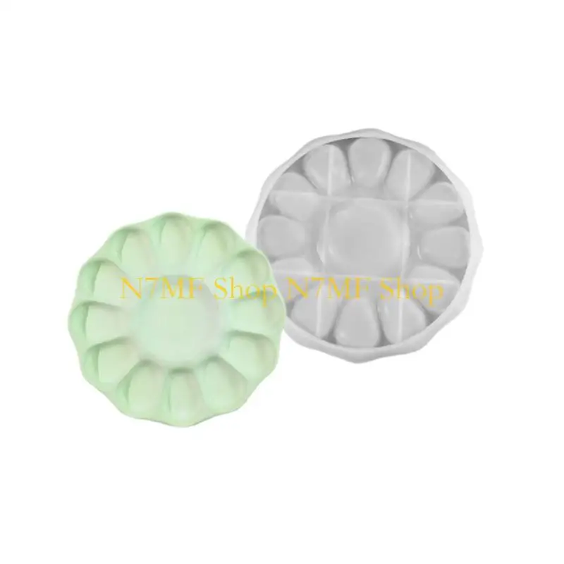 

N7MF Eggs Dish Silicone Mold Easy to Clean Storage Tray Epoxy Mold for Cooking Enthusiasts Multifunctional Kitchen Tool
