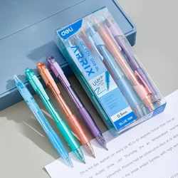 Deli 12 Pcs Retractable Gel Pen Writing 0.5mm Black Blue Ink Fine Point Ballpoint Pens Smooth Writing Pens Back to School Pen