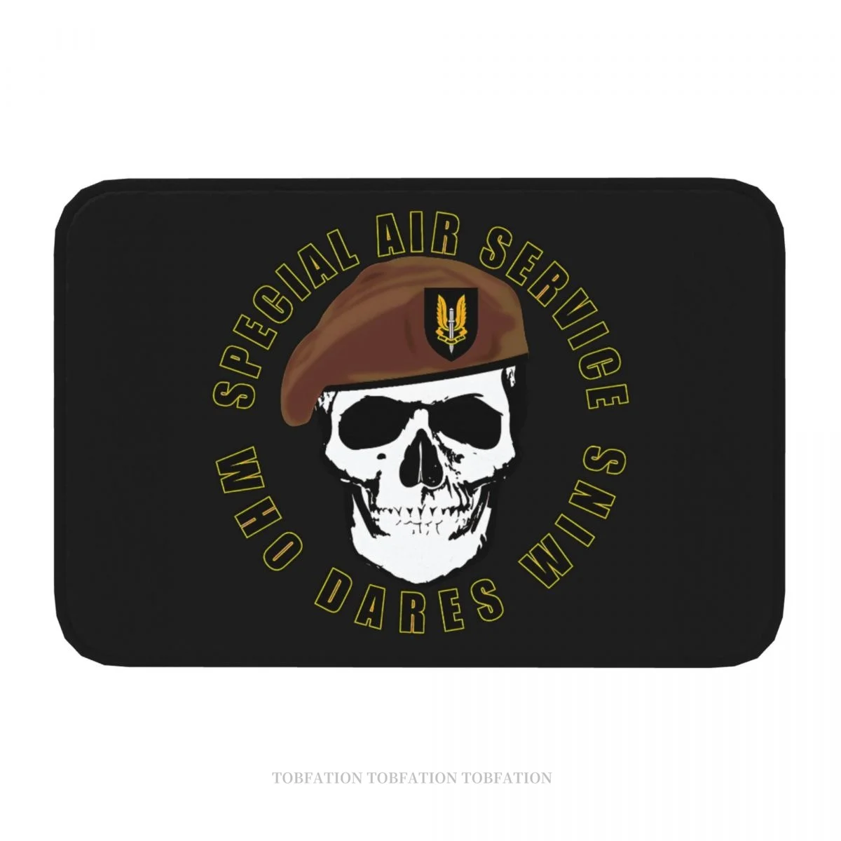 Kitchen Non-Slip Carpet SAS Skull Special Air Service Flannel Mat Welcome Doormat Home Decoration Rug