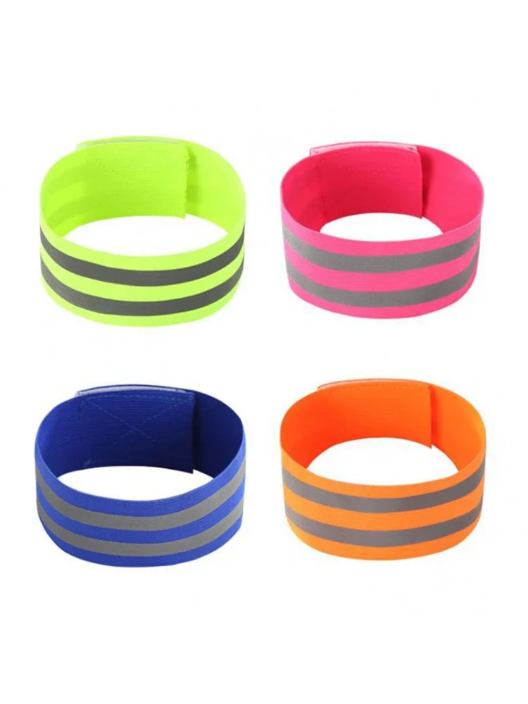 AliExpress NONE 2/4pcs Reflective Bands Safety Flashing Armband Belt Glow In The Dark Bracelet For Night Jogging Walking Biking Cycling Running