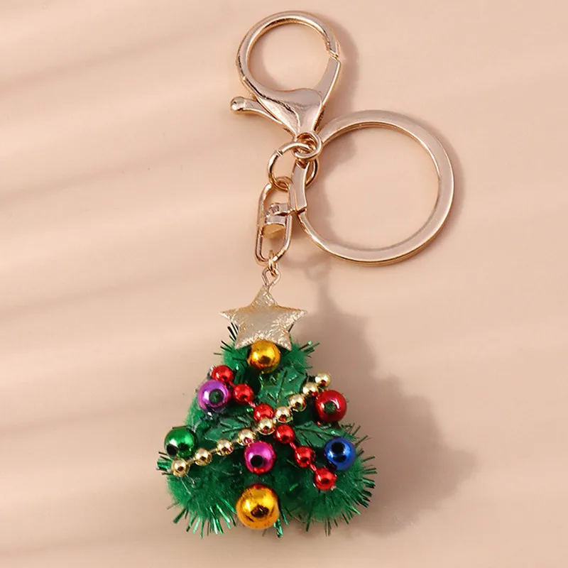 Leslie Bestseller Frohe Weihnachten Schlüsselanhänger Modischer Flauschiger Weihnachtsbaum-Schlüsselanhänger Handtaschenanhänger Neujahrs-Schmuckgeschenke – Detail 2