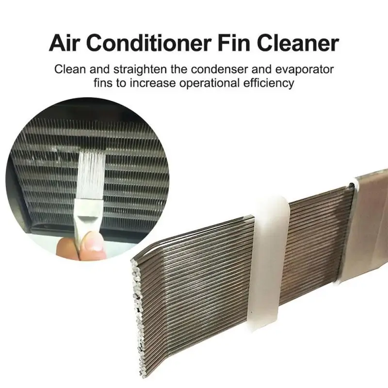 Fin Comb Multifunction Air Conditioning Cleaning 2 Pieces/set Aluminum Alloy Flexible Cleaning Brush High Quality And Durability