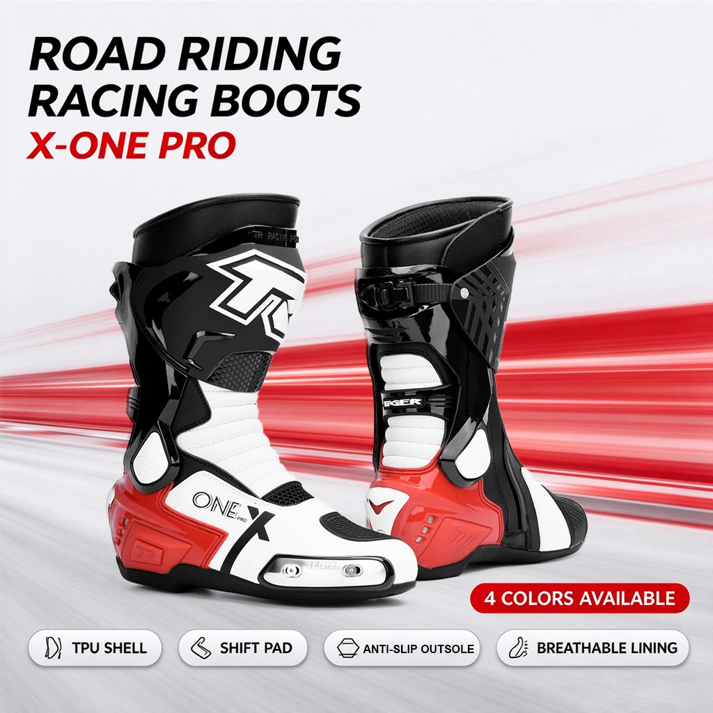 Tiger TR X-one Pro Motorcycle Riding Shoes Long Protective Riding Boots women Racing Shoes All Seasons Wear-resistant Anti Slip