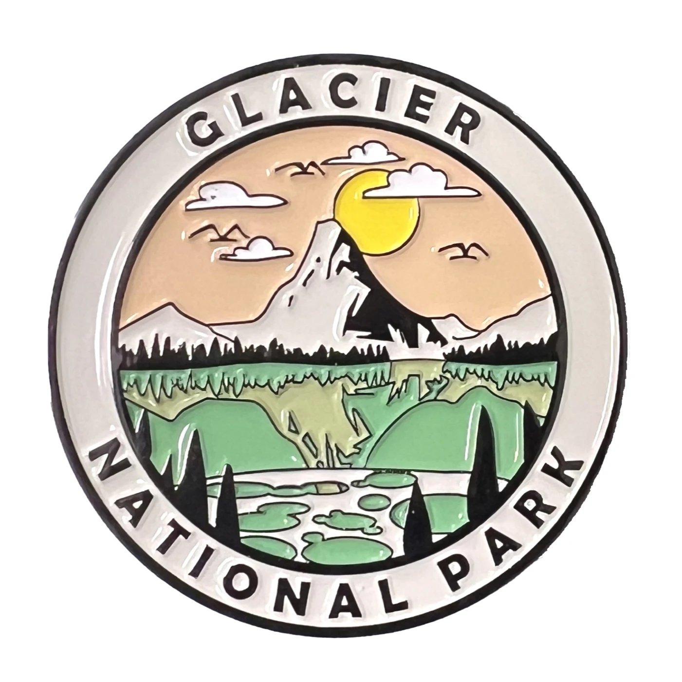 

Glacier National Park Collectible Magnet – Enamel Finish, 52mm – Cre8Travel