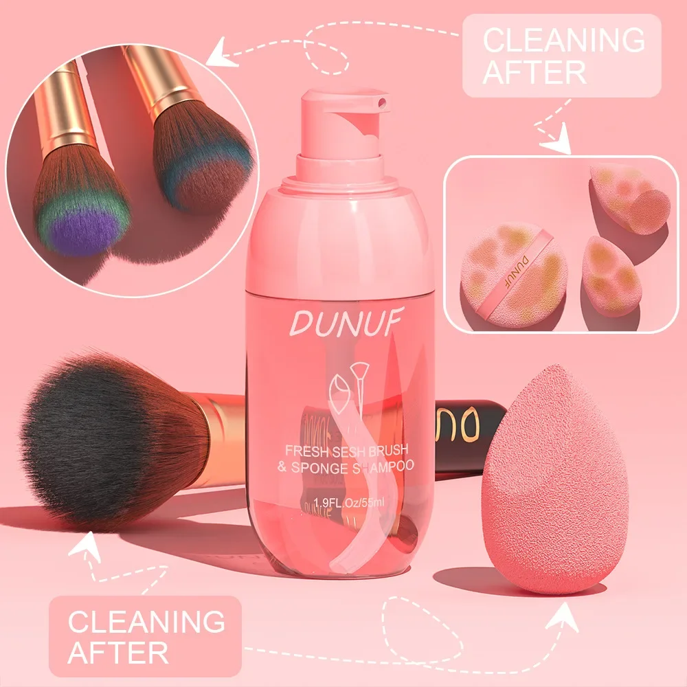 55ml Powder Puff Cleaner Makeup Brushes Sponges Cleaning Liquid Tools Cosmetic Cleanser Makeup Residues Washing Fluid Remover