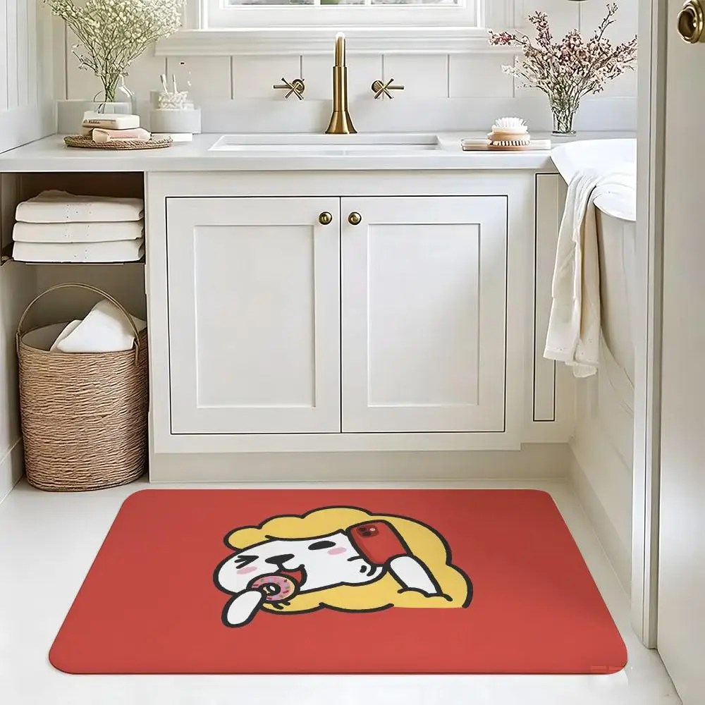 Kids Cartoon E-Eat ALL Day Sheep Floor Mat carpet diatom mud bathroom quick-drying absorbent floor mat household bathroom