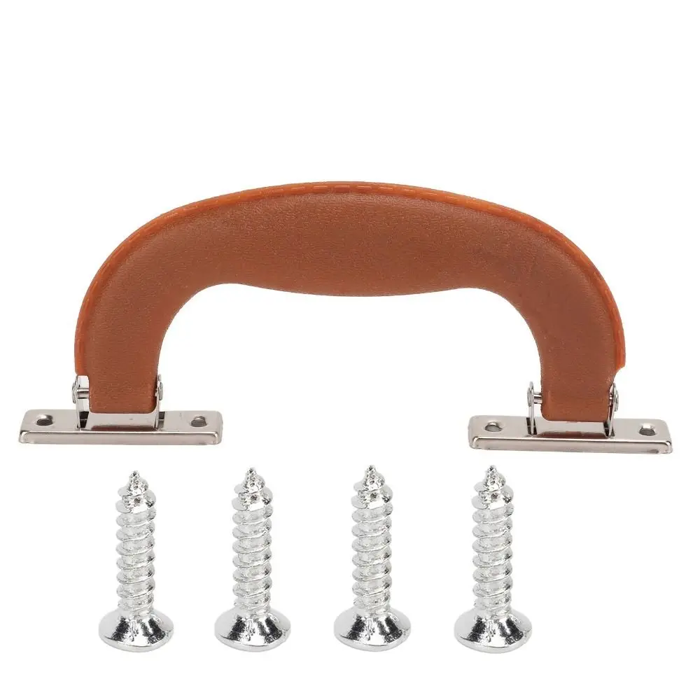 Vintage Suitcase Handle Brownish Sturdy Durable Plastic Luggage Handles Black Imitation Leather Suitcase Side Holder Briefcase