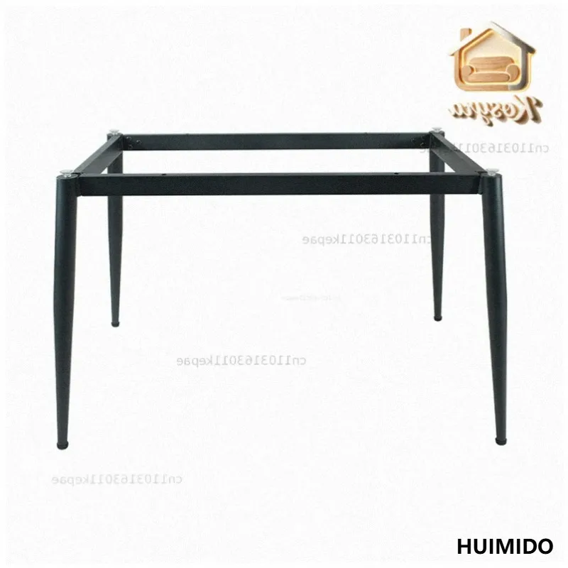 Simple wrought iron paint table rack square dining foot rock slab dining commercial negotiation shelf