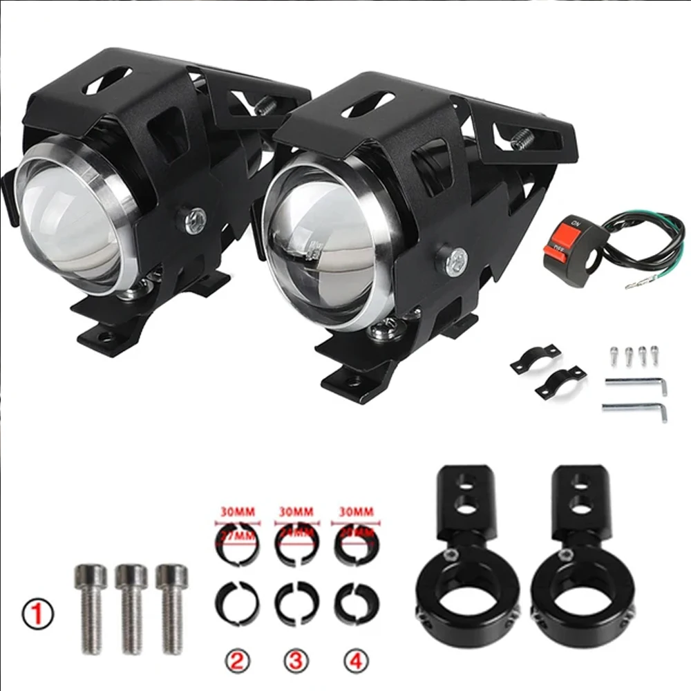 For Loncin Voge 525 DSX 525DSX DSX525 DSX 525 DS525X DS 525X 12V Motorcycle Headlight Driving Spot Head Lamp Fog Spotlights